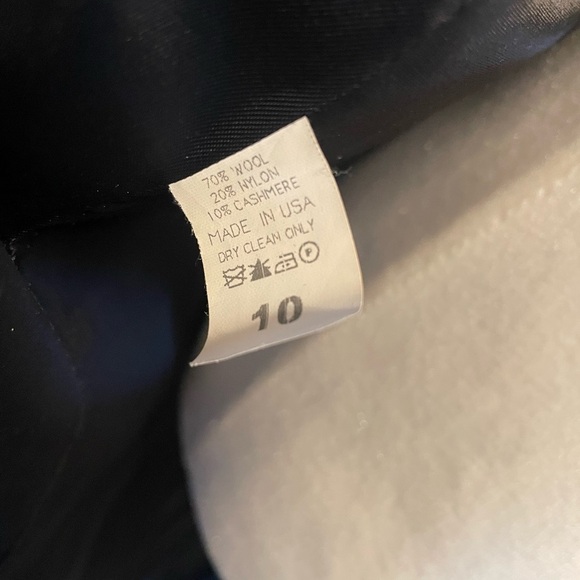 Steve by Searle Vintage Full Length Black Wool Cashmere Blend Coat Size 10 - Picture 5 of 9